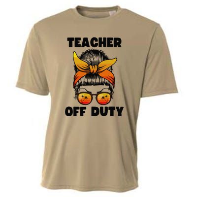 Teacher Off Duty Happy Last Day Of School Teacher Cooling Performance Crew T-Shirt