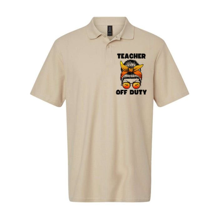 Teacher Off Duty Happy Last Day Of School Teacher Softstyle Adult Sport Polo