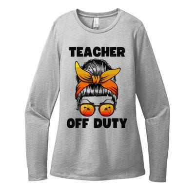 Teacher Off Duty Happy Last Day Of School Teacher Womens CVC Long Sleeve Shirt