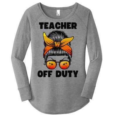 Teacher Off Duty Happy Last Day Of School Teacher Women's Perfect Tri Tunic Long Sleeve Shirt