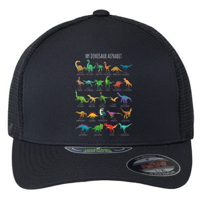 Types Of Dinosaurs Alphabet Az Abc Dino Identification Flexfit Unipanel Trucker Cap