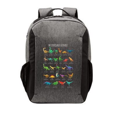 Types Of Dinosaurs Alphabet Az Abc Dino Identification Vector Backpack