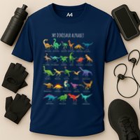 Types Of Dinosaurs Alphabet Az Abc Dino Identification Performance Shirt