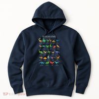 Types Of Dinosaurs Alphabet Az Abc Dino Identification Hoodie