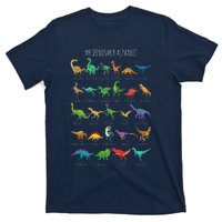 Types Of Dinosaurs Alphabet Az Abc Dino Identification T-Shirt