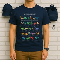 Types Of Dinosaurs Alphabet Az Abc Dino Identification T-Shirt