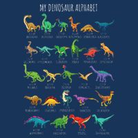Types Of Dinosaurs Alphabet Az Abc Dino Identification T-Shirt