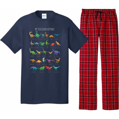 Types Of Dinosaurs Alphabet Az Abc Dino Identification Pajama Set