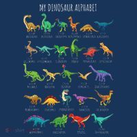 Types Of Dinosaurs Alphabet Az Abc Dino Identification Flatbill Hat
