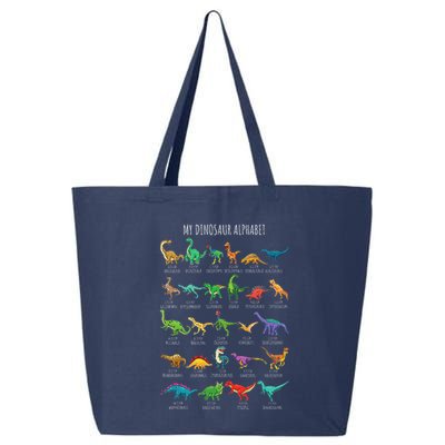 Types Of Dinosaurs Alphabet Az Abc Dino Identification 25L Jumbo Tote