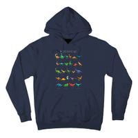 Types Of Dinosaurs Alphabet Az Abc Dino Identification Tall Hoodie