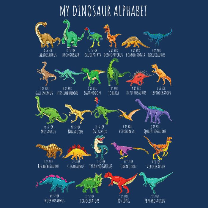 Types Of Dinosaurs Alphabet Az Abc Dino Identification Tank Top