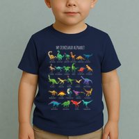 Types Of Dinosaurs Alphabet Az Abc Dino Identification Toddler T-Shirt