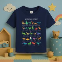 Types Of Dinosaurs Alphabet Az Abc Dino Identification Toddler T-Shirt