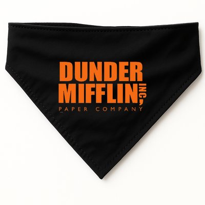 The Office Dunder Mifflin Logo Orange USA-Made Doggie Bandana