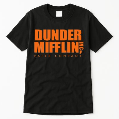 The Office Dunder Mifflin Logo Orange Tall T-Shirt