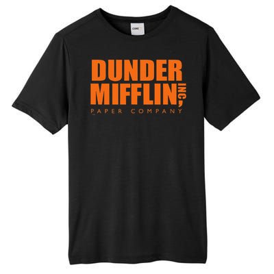 The Office Dunder Mifflin Logo Orange Tall Fusion ChromaSoft Performance T-Shirt