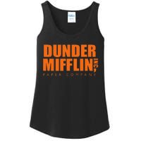 The Office Dunder Mifflin Logo Orange Ladies Essential Tank