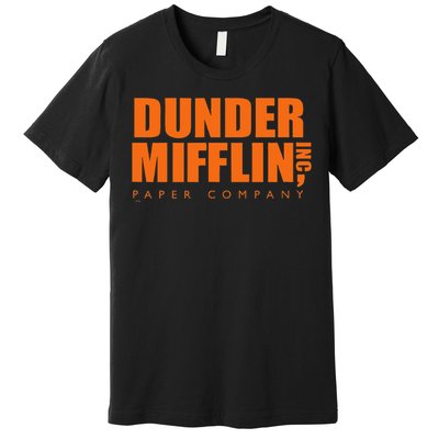 The Office Dunder Mifflin Logo Orange Premium T-Shirt