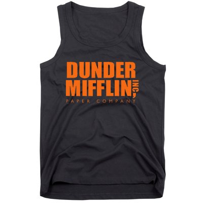 The Office Dunder Mifflin Logo Orange Tank Top