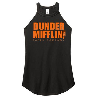 The Office Dunder Mifflin Logo Orange Women's Perfect Tri Rocker Tank