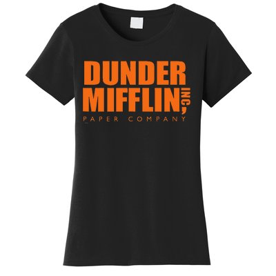 The Office Dunder Mifflin Logo Orange Women's T-Shirt