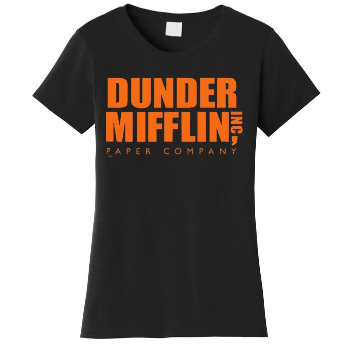 The Office Dunder Mifflin Logo Orange Women's T-Shirt