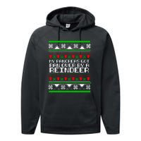 Type One Diabetes T1D My Pancreas Got Ran Over By A Reindeer Performance Fleece Hoodie