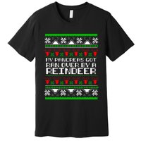 Type One Diabetes T1D My Pancreas Got Ran Over By A Reindeer Premium T-Shirt