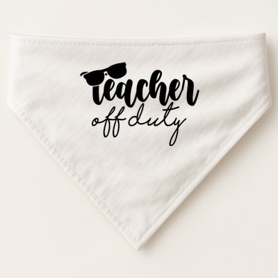 Teacher Off Duty Summer Break USA-Made Doggie Bandana