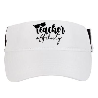 Teacher Off Duty Summer Break Adult Drive Performance Visor