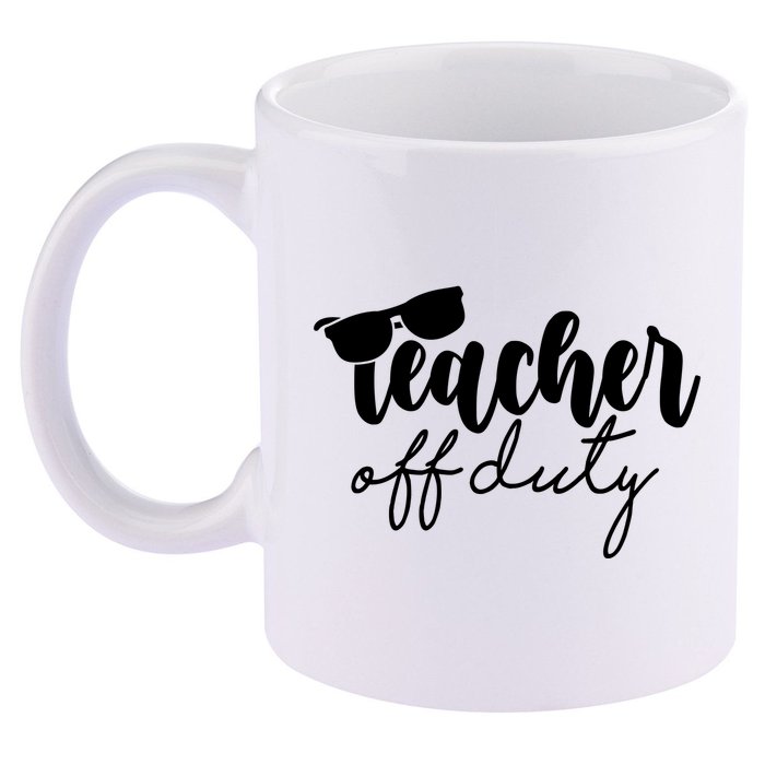 Teacher Off Duty Summer Break 11oz C Handle Ceramic Mug