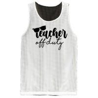 Teacher Off Duty Summer Break Mesh Reversible Basketball Jersey Tank