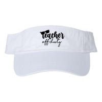 Teacher Off Duty Summer Break Valucap Bio-Washed Visor