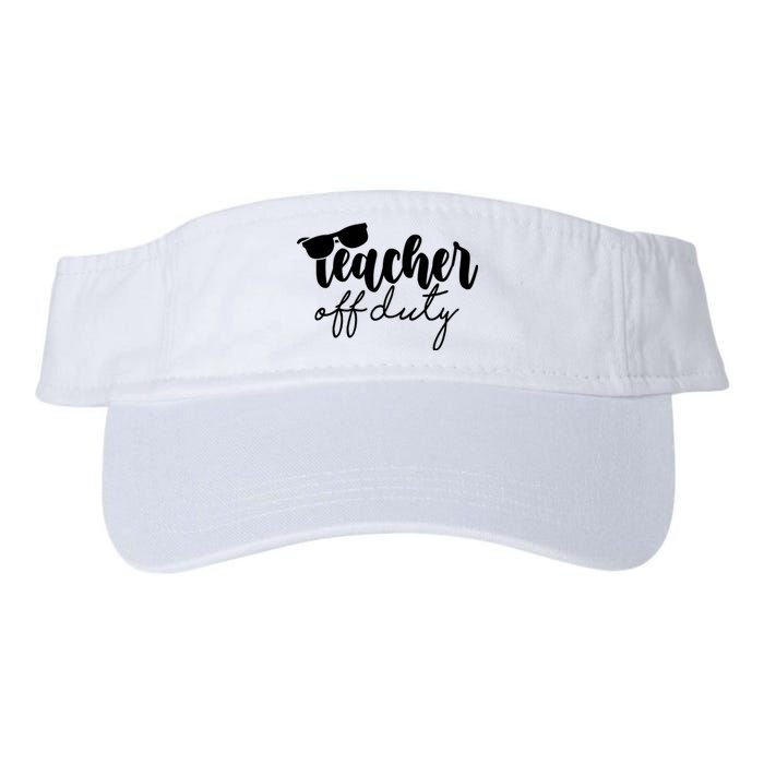 Teacher Off Duty Summer Break Valucap Bio-Washed Visor