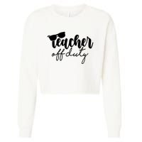 Teacher Off Duty Summer Break Cropped Pullover Crew