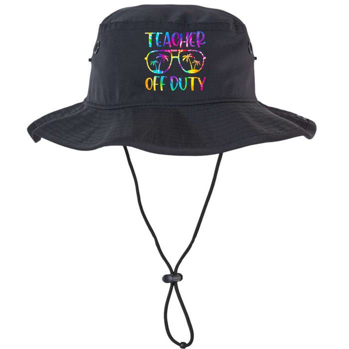 Teacher Off Duty Summer Last Day Of School Tie Dye Glasses Legacy Cool Fit Booney Bucket Hat