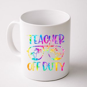 Teacher Off Duty Summer Last Day Of School Tie Dye Glasses Coffee Mug