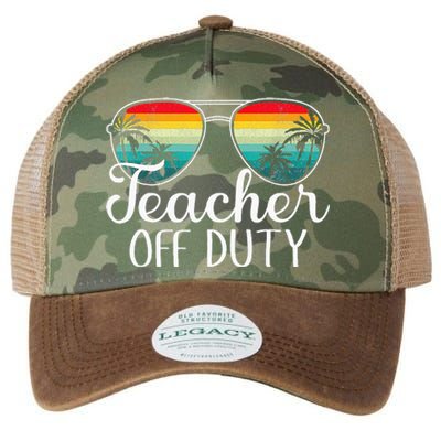 Teacher Off Duty Happy Last Day Of School Teacher Summer Legacy Tie Dye Trucker Hat