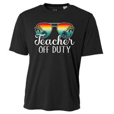 Teacher Off Duty Happy Last Day Of School Teacher Summer Cooling Performance Crew T-Shirt