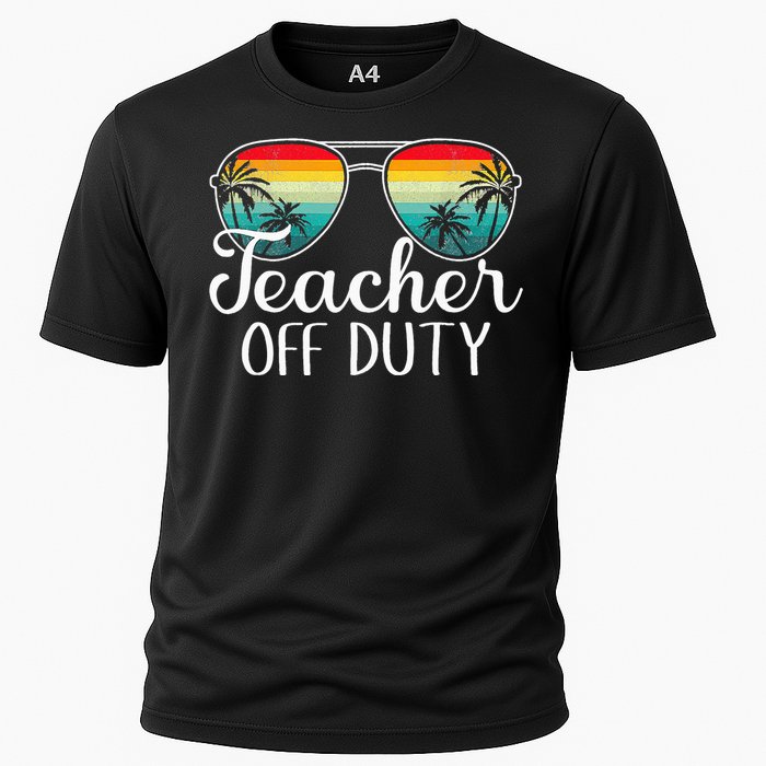 Teacher Off Duty Happy Last Day Of School Teacher Summer Cooling Performance Crew T-Shirt