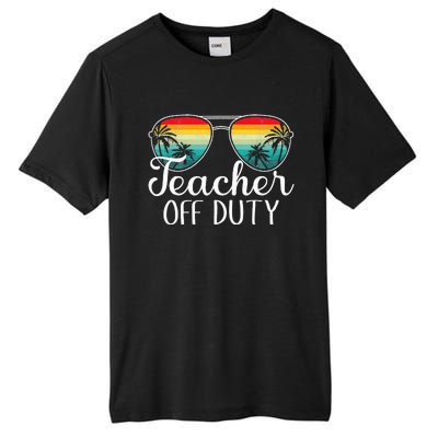 Teacher Off Duty Happy Last Day Of School Teacher Summer Tall Fusion ChromaSoft Performance T-Shirt