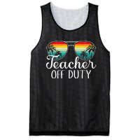 Teacher Off Duty Happy Last Day Of School Teacher Summer Mesh Reversible Basketball Jersey Tank