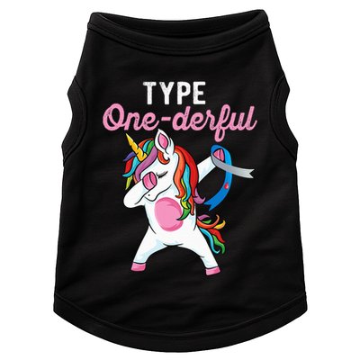 Type Onederful Dabbing unicorn Type 1 Diabetes Awareness Doggie Tank