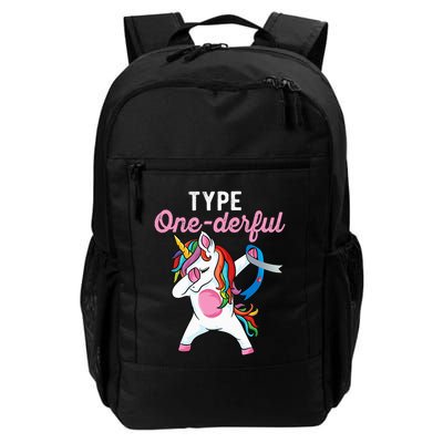 Type Onederful Dabbing unicorn Type 1 Diabetes Awareness Backpack