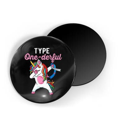 Type Onederful Dabbing unicorn Type 1 Diabetes Awareness Magnet