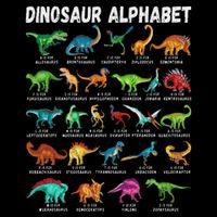 Types Of Dinosaurs Alphabet A Z Abc Dino Identification Flat Bill Trucker Hat