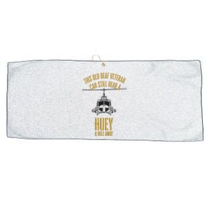 This Old Deaf Veteran Can Still Hear A Huey A Mile Away Large Microfiber Waffle Golf Towel