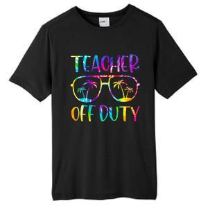 Teacher Off Duty Summer Last Day Of School Tie Dye Glasses Tall Fusion ChromaSoft Performance T-Shirt