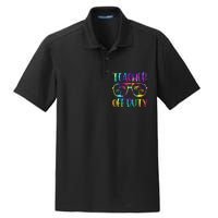 Teacher Off Duty Summer Last Day Of School Tie Dye Glasses Dry Zone Grid Polo